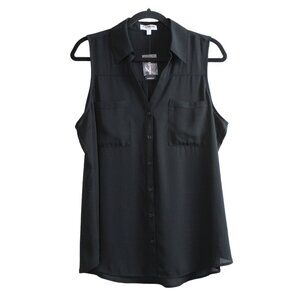 Express Portofino Sleeveless Button-front Blouse